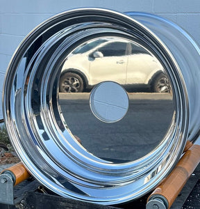 ALUMINUM BLANK WHEEL 19.5x14  J lip Bore: 116MM offset0/28MM	High Polished Bothsides TR553E for all position, no  warranty & no liability