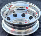 ALUMINUM BLANK WHEEL 19.5x6.00 with 8 handholes 116mm CBD,  8handholes/10handholes polished both side for all position, no  warranty & no liability