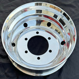 aaluminum whee 17.5"x6.00" 6holes x 205MM 21MM HUB bore:160.3MM 109-INSET 127-OUTSET" 4000lbs POLISHED OUTSIDE TR545E Hub-Piloted-Lift Axle