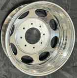 ALUMINUM BLANK WHEEL 19.5x6.00 with 8 handholes Oval 116mm CBD, polished both side for all position, no  warranty & no liability