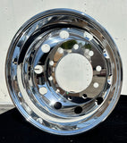 aluminum wheel 19.5x7.5 10x285.75mm 10handholes 220.1mm 26mmflat tr554d 6700lbs load rate Hub Pilot Polished Both SidesHino, Ford, Peterbilt, Kenworth COE