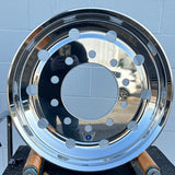 ALUMINUM WHEEL 22.5x12.25  10X285.75	26mm	HUB-PILOTED	BORE:220.1MM	12320LBS	High Polished Outside	TR552 for steer position