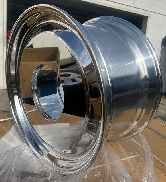 ALUMINUM BLANK WHEEL 22.5x12.25 293	J		220MM	119/146MM	High Polished Bothsides	TR552 for all position, no  warranty & no liability