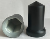 Spike black Lug Nut Snap-on Covers for  M22x1.5 Stud of Semi-Trucks