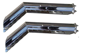 CHROME MUD FLAP-1 1/8" & 2.5" 45DEGREE